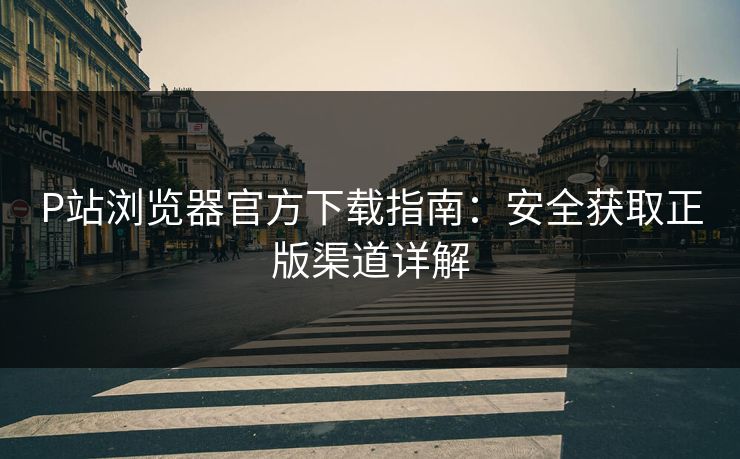 P站浏览器官方下载指南：安全获取正版渠道详解
