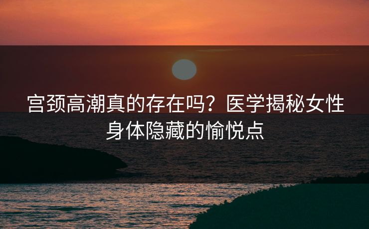 宫颈高潮真的存在吗?医学揭秘女性身体隐藏的愉悦点 第1张 宫颈高潮真的存在吗?医学揭秘女性身体隐藏的愉悦点 第1张